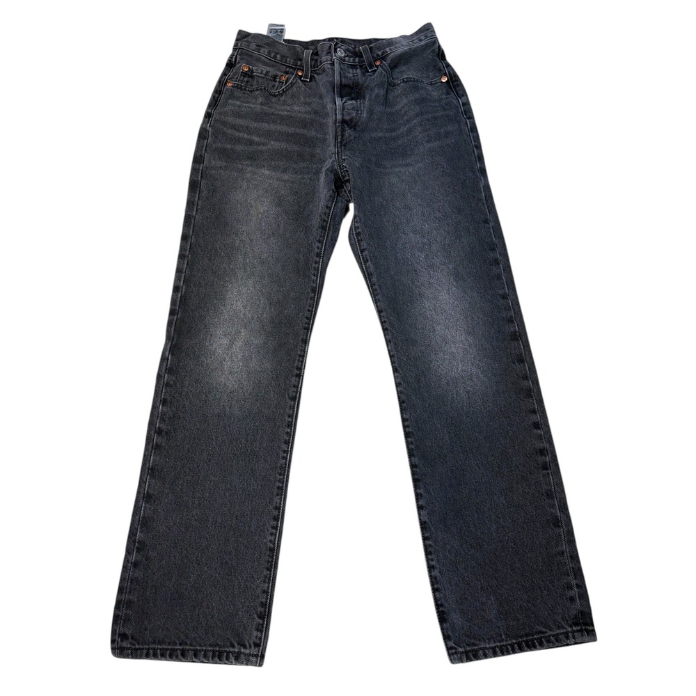 Levi's 501 Premium Women's Jeans Dark Wash Button Fly Straight Leg W27 L28